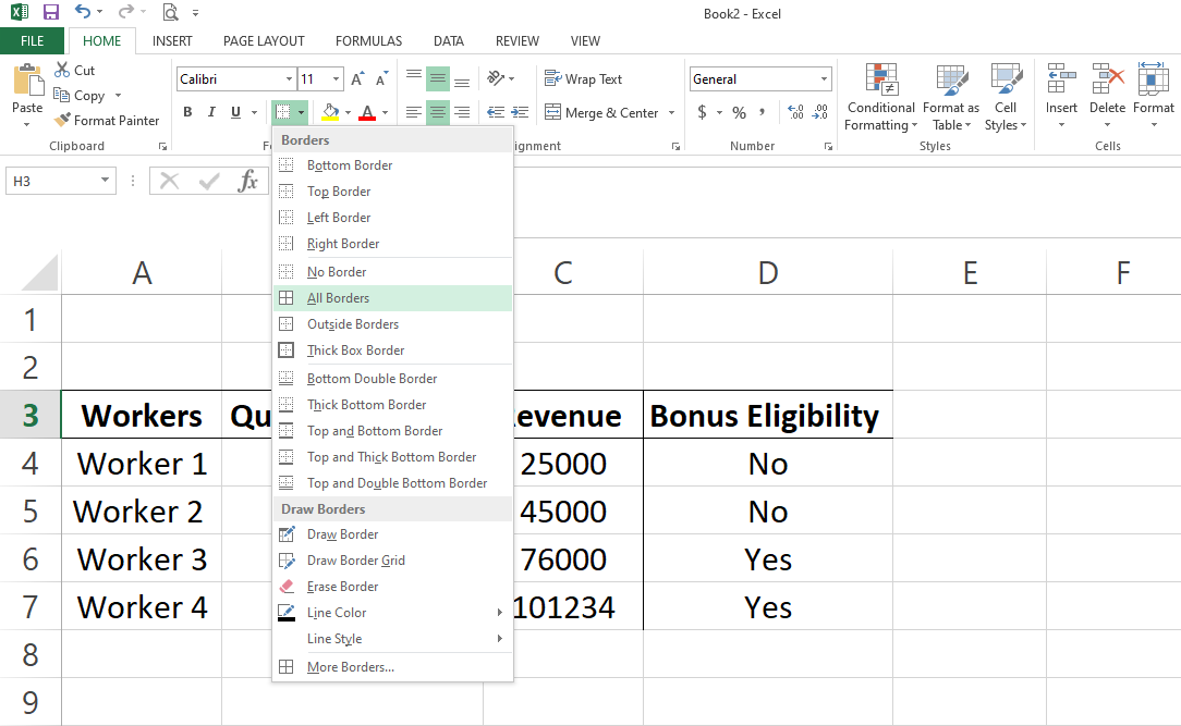 How to Format Borders in Excel to Make Your Data Visually Appealing