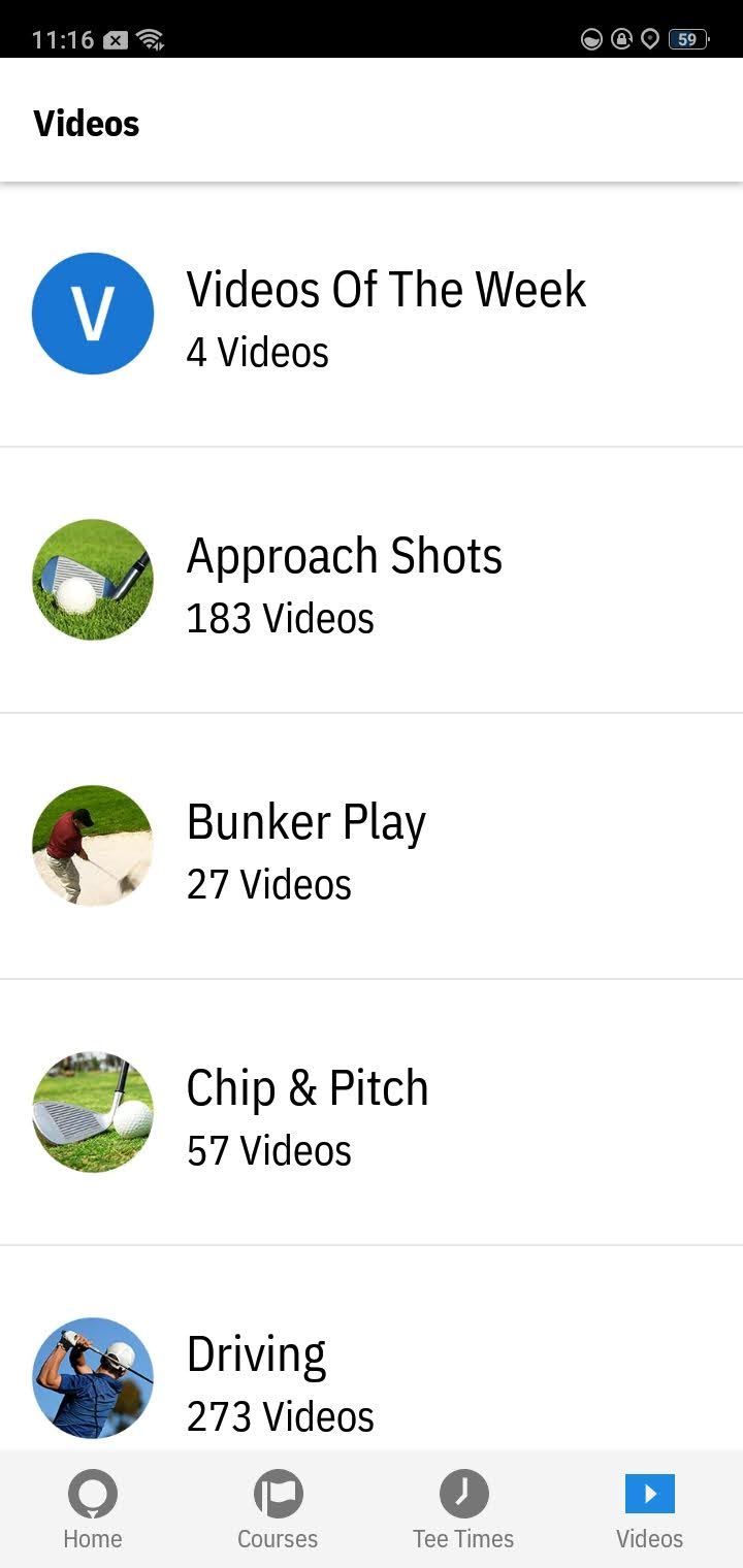 Videos available on Golfshot