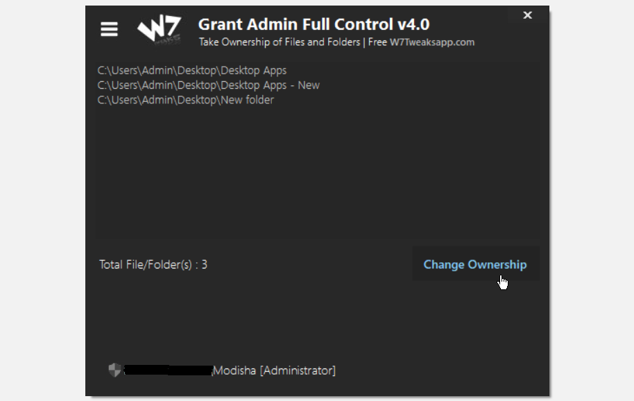 Grant Admin Full Control - Prendi la proprietà di file e cartelle di Windows 10 con questi 6 strumenti