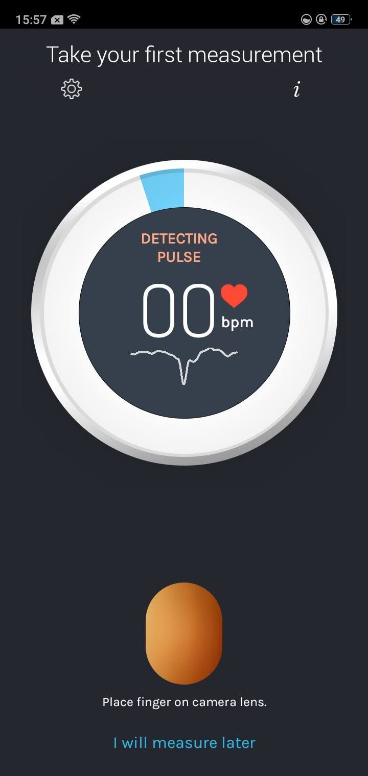 Instant heart rate detecting pulse