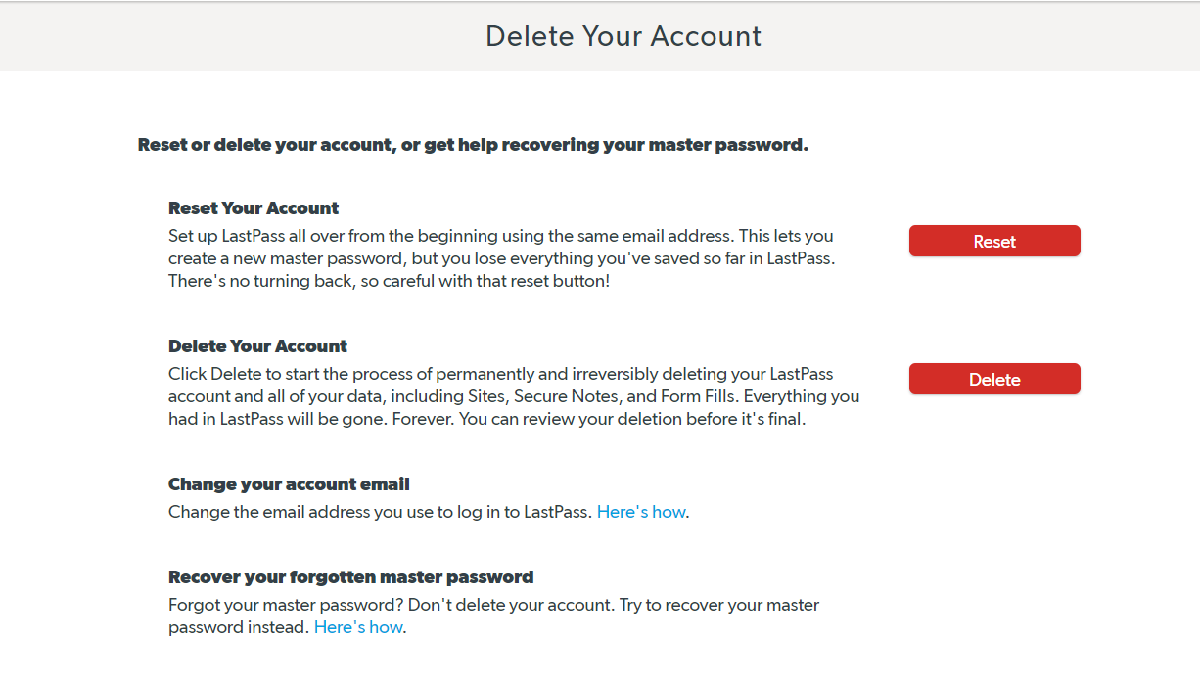 Wie lösche ich mein LastPass-Konto? - LastPass account deletion