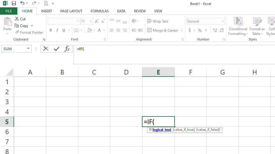 MS Excel If Function Arguments