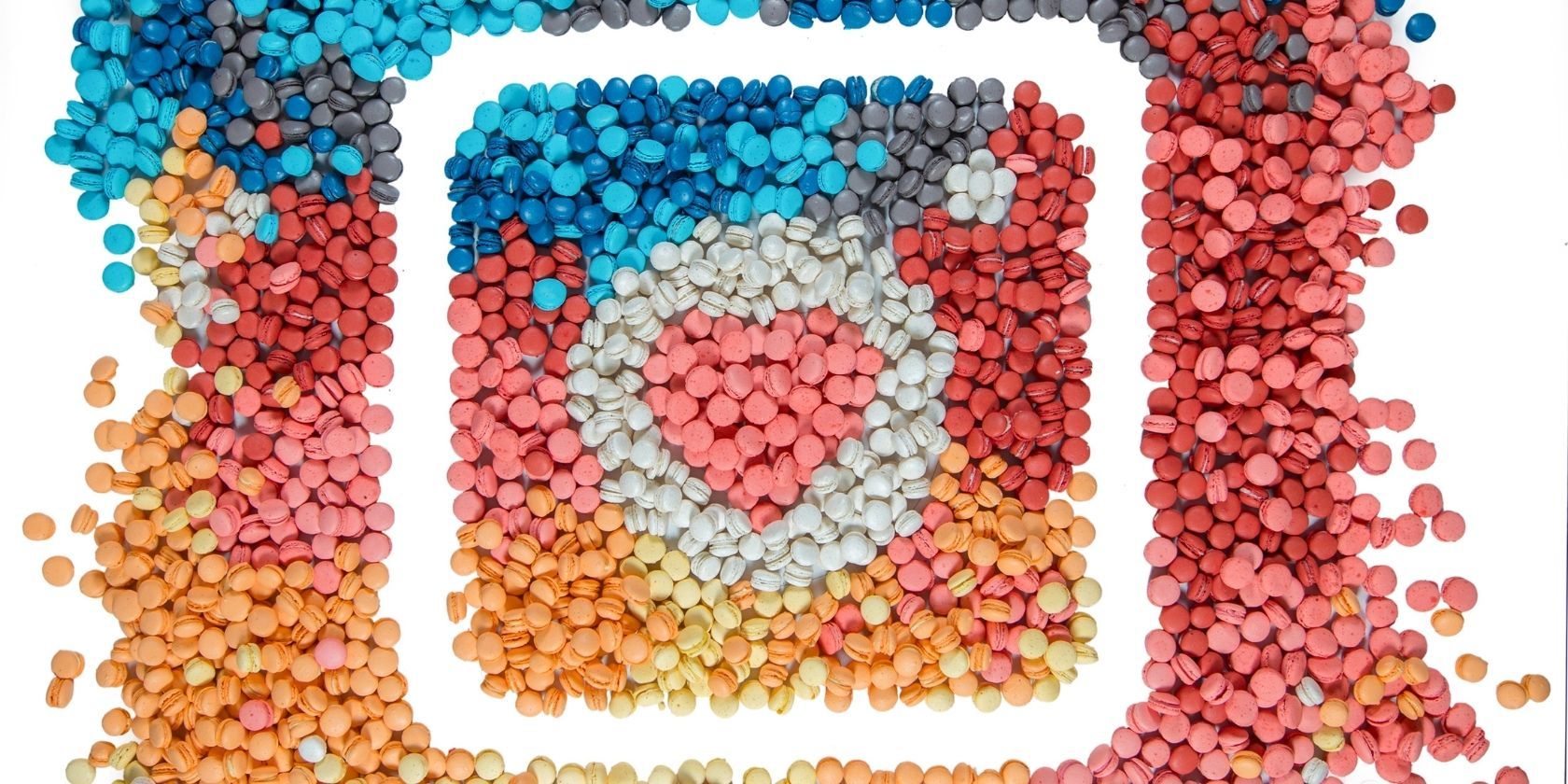 Instagram icon made with macaroons