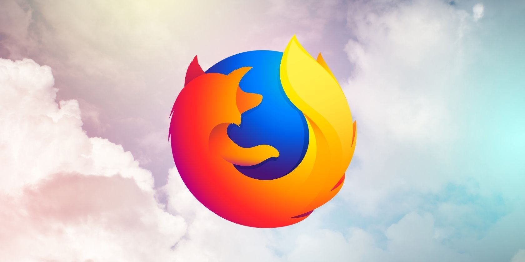 Firefox logo with cloud background