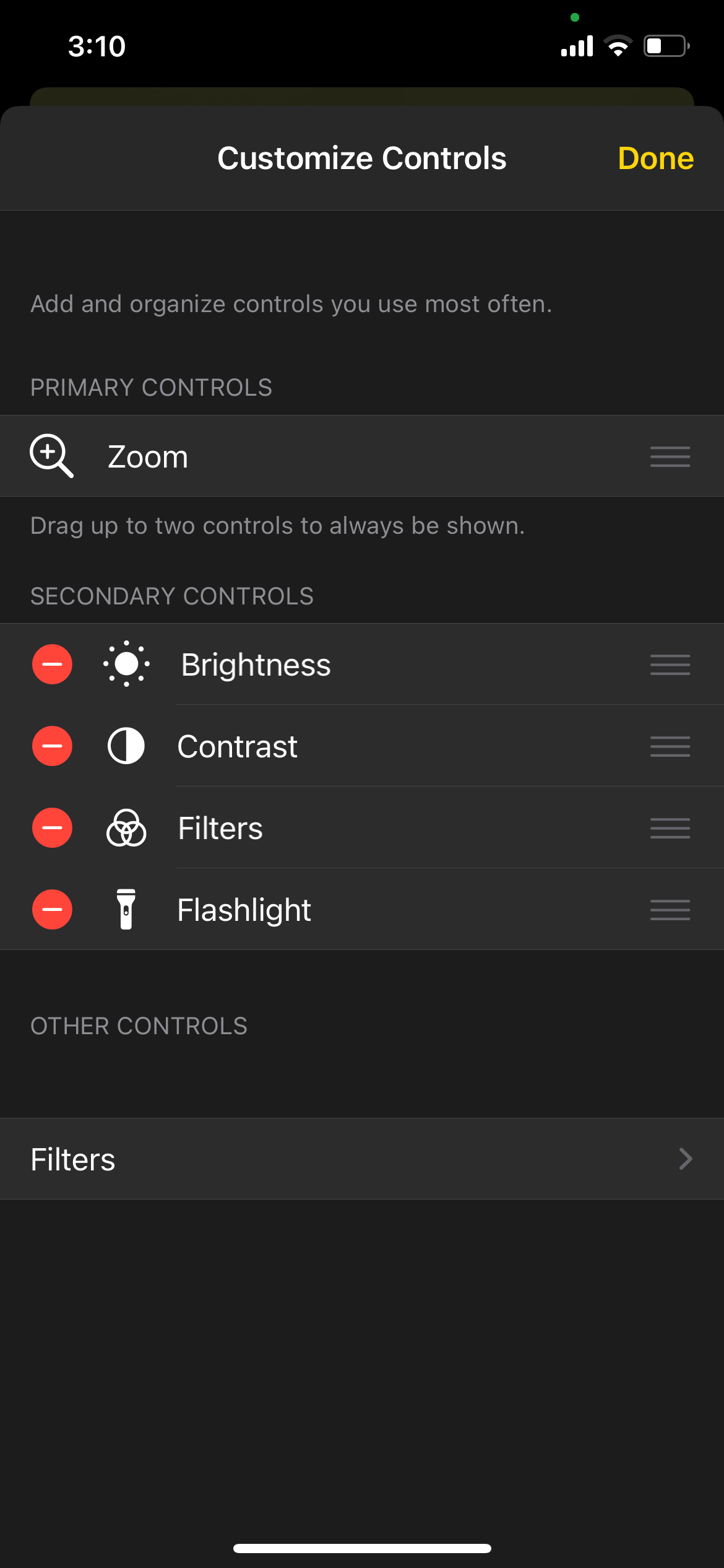 Magnifier Customize Controls