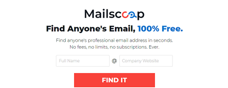 MailScoop find email addresses