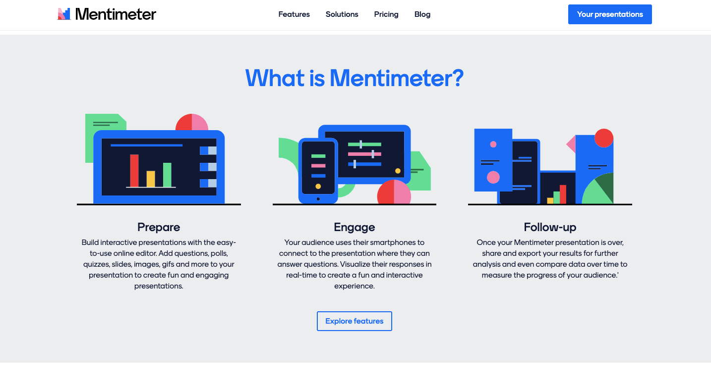 Mentimeter Homepage