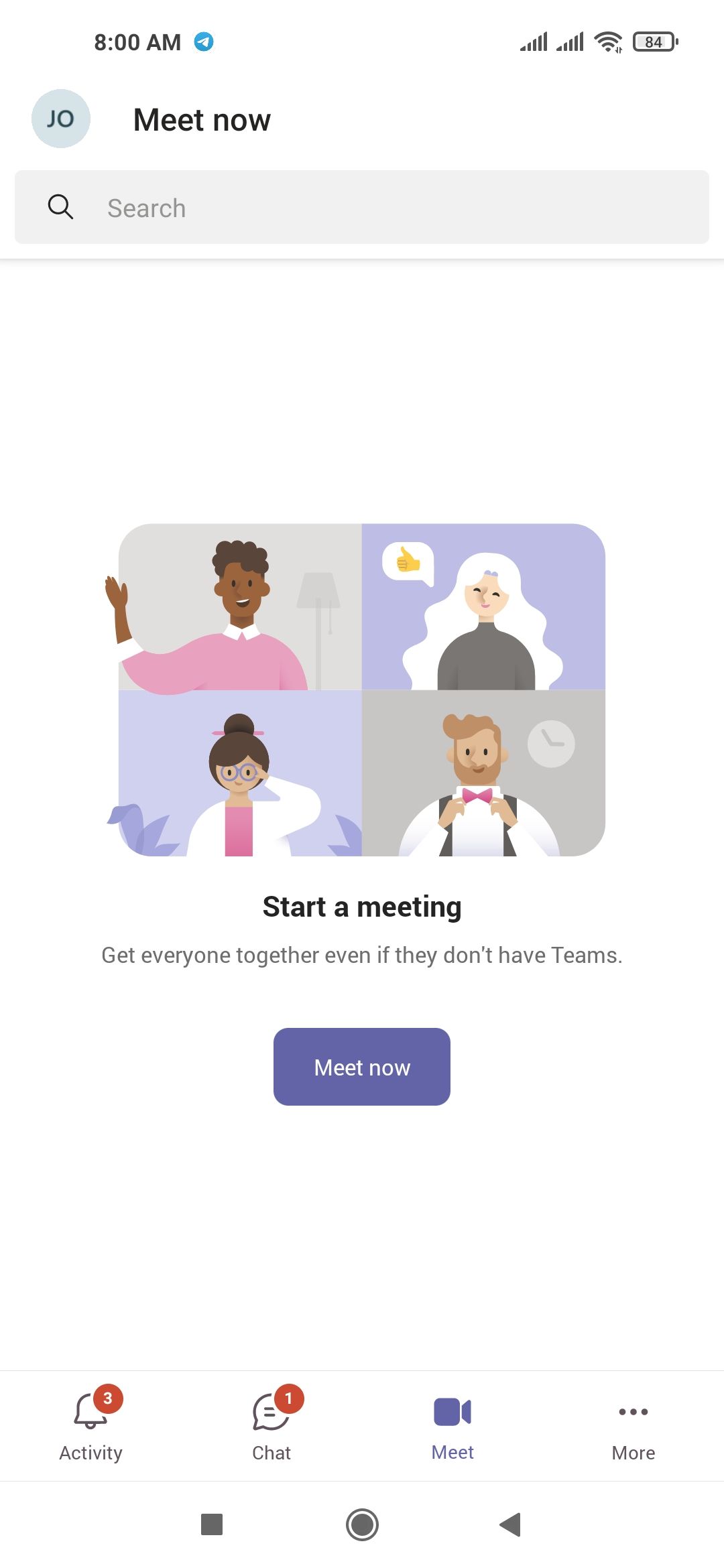 Microsoft Teams meeting open app