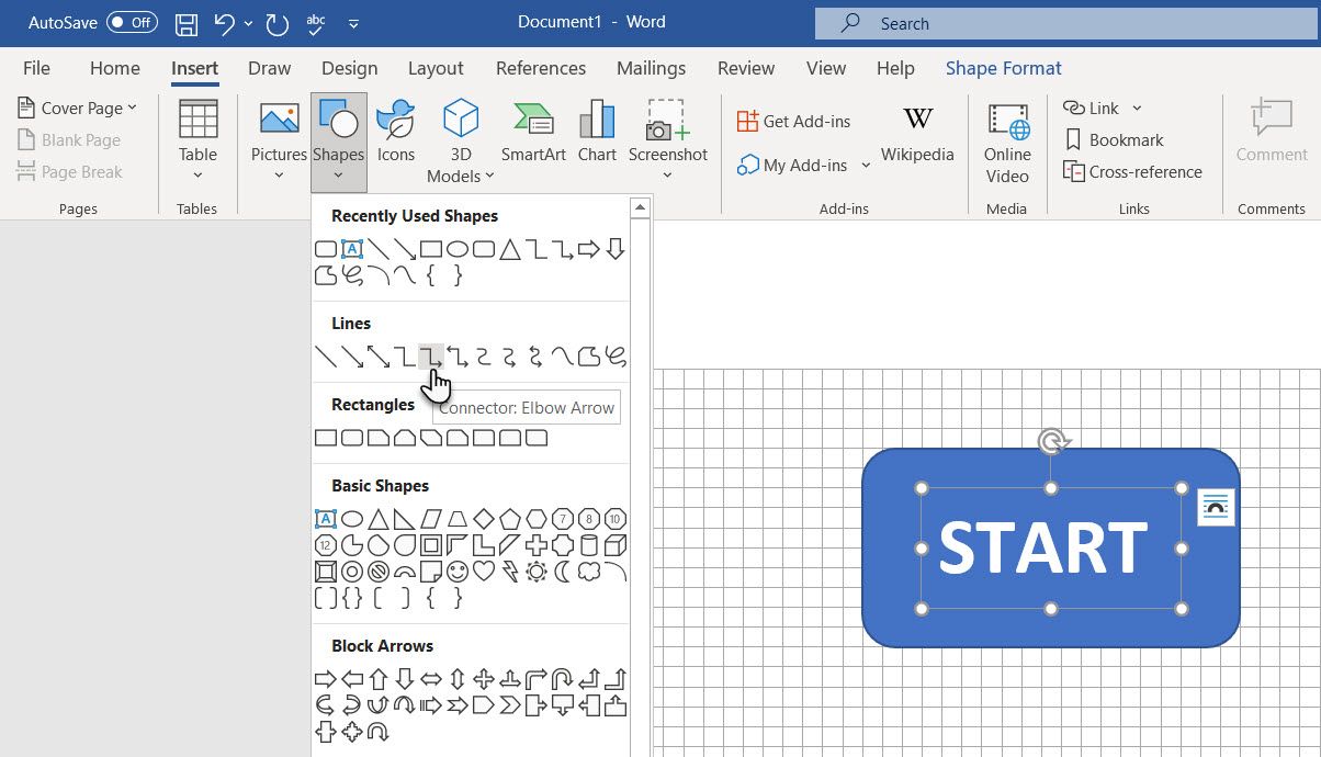 create a flowchart in word 2008 for mac