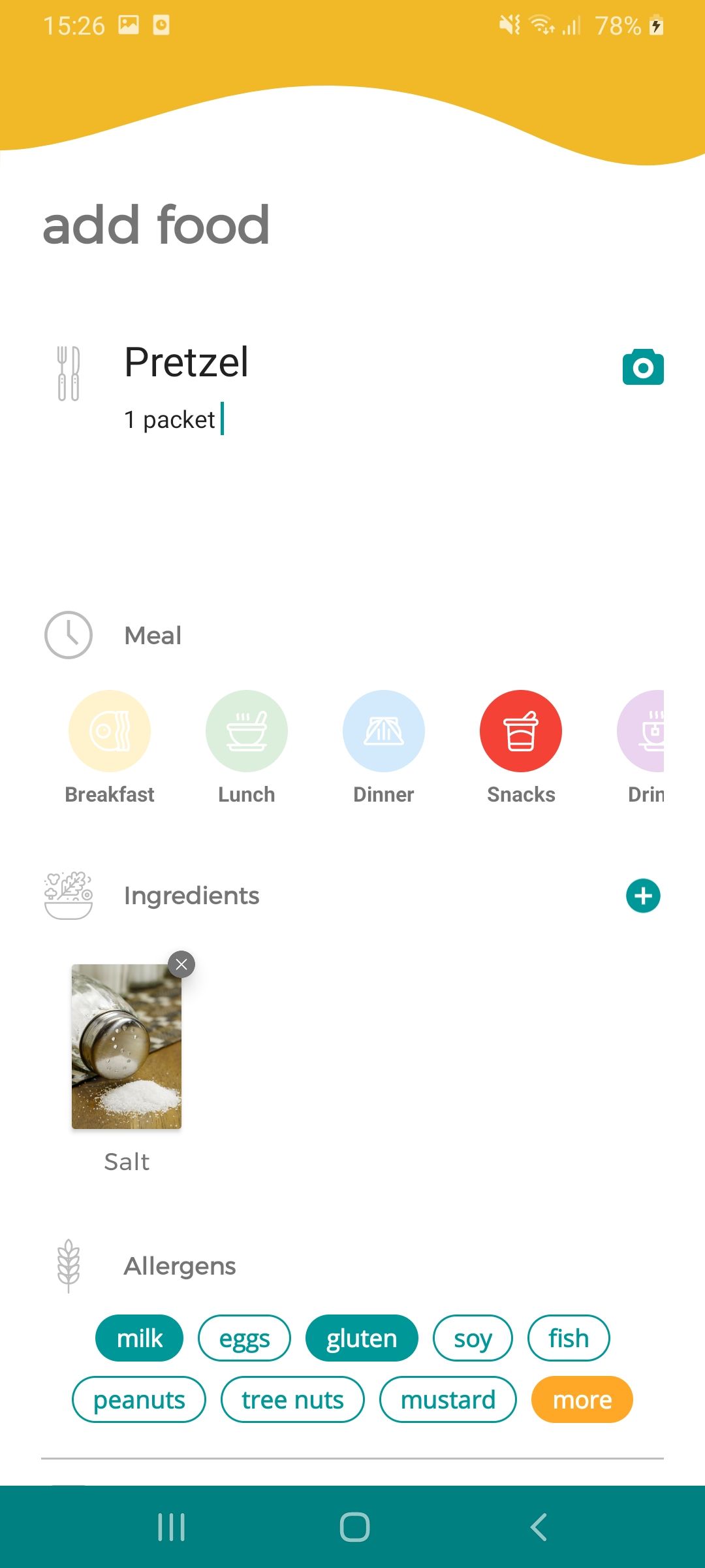 Moodbites Symptom Tracker App Food Diary