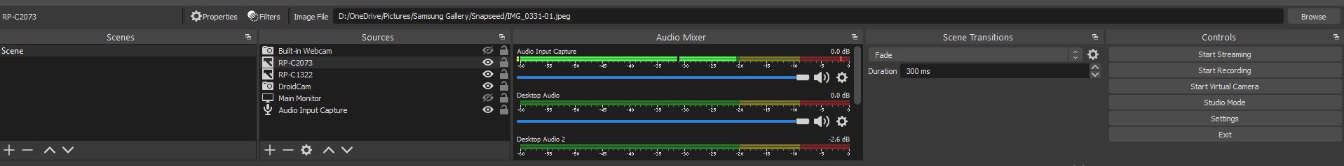 Start Virtual Camera on OBS