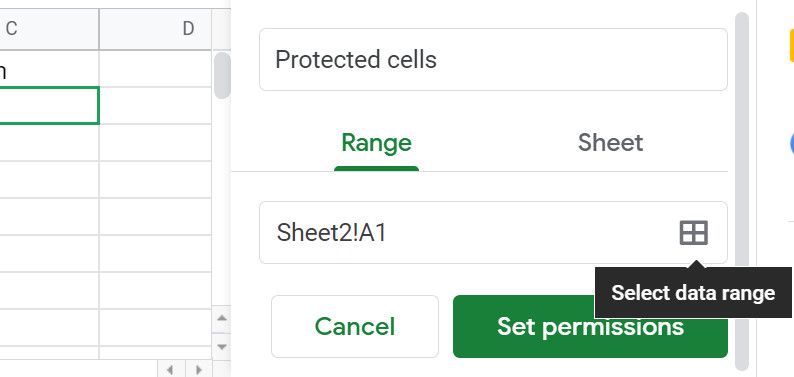 Protected sheets in Google sheets