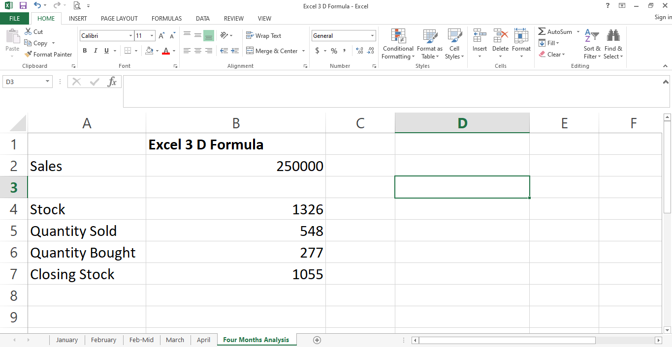 Sales-Data-Before-Adding-a-New-Sheet