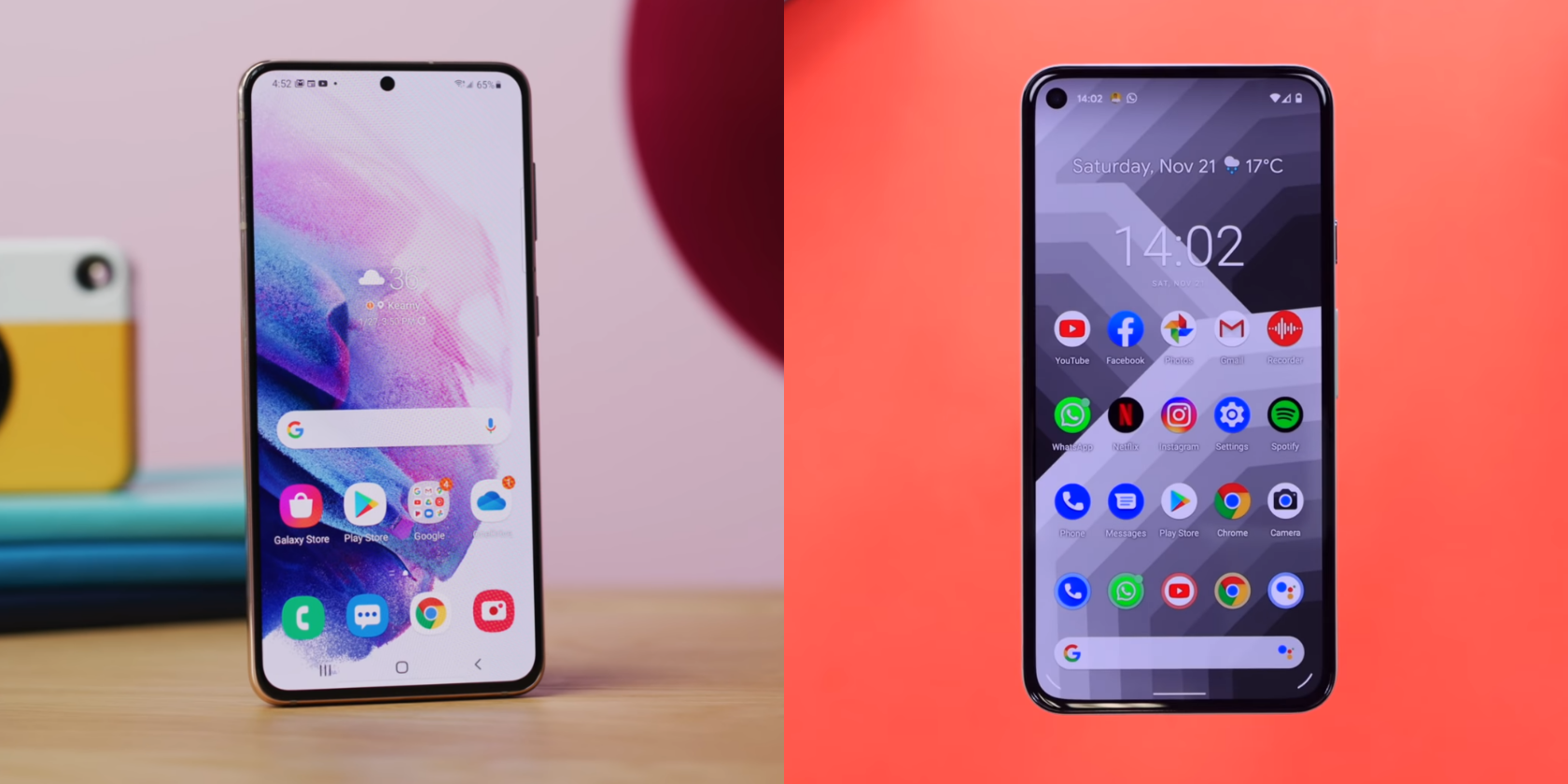 Samsung-Galaxy-S21-vs-Google-Pixel-5-display