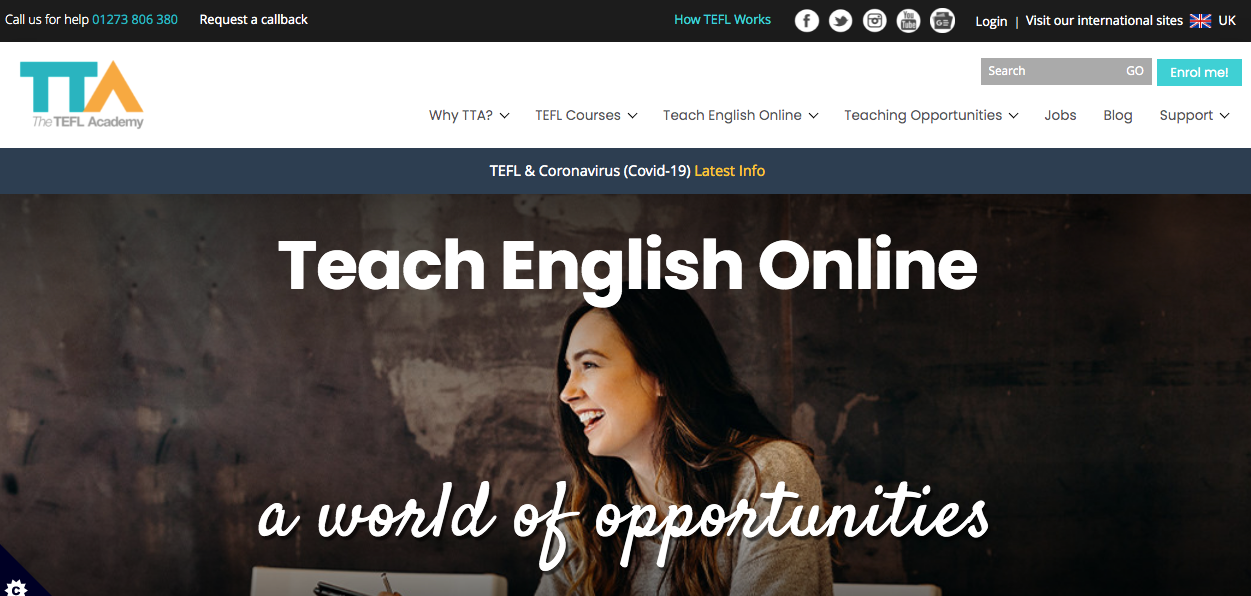 Teach English online at the TEFL Academy