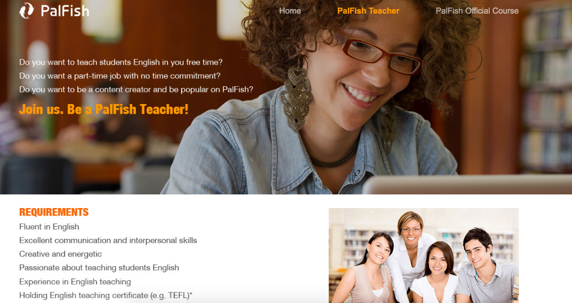Teach English online with Palfish