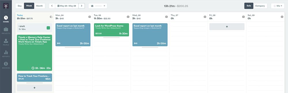 So verfolgen Sie Ihre freiberuflichen Arbeitszeiten mit Timely App - Timely Week View Steps 07