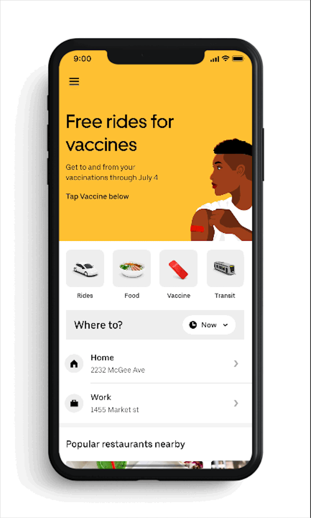 You Can Now Get Free Uber Rides to Vaccination Centers