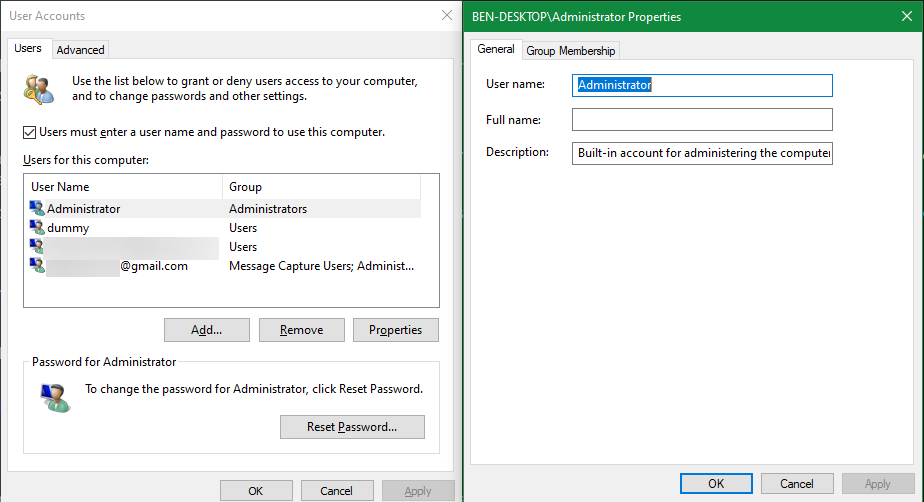 Windows Change Admin Account Name
