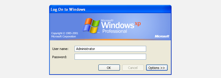 Windows XP Admin Login Border - Hai perso la password dell’amministratore di Windows? Come resettarlo