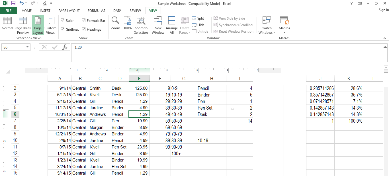 Zooming In View Tab For Better View - Stampa di un foglio di calcolo Excel: tutto ciò che devi sapere