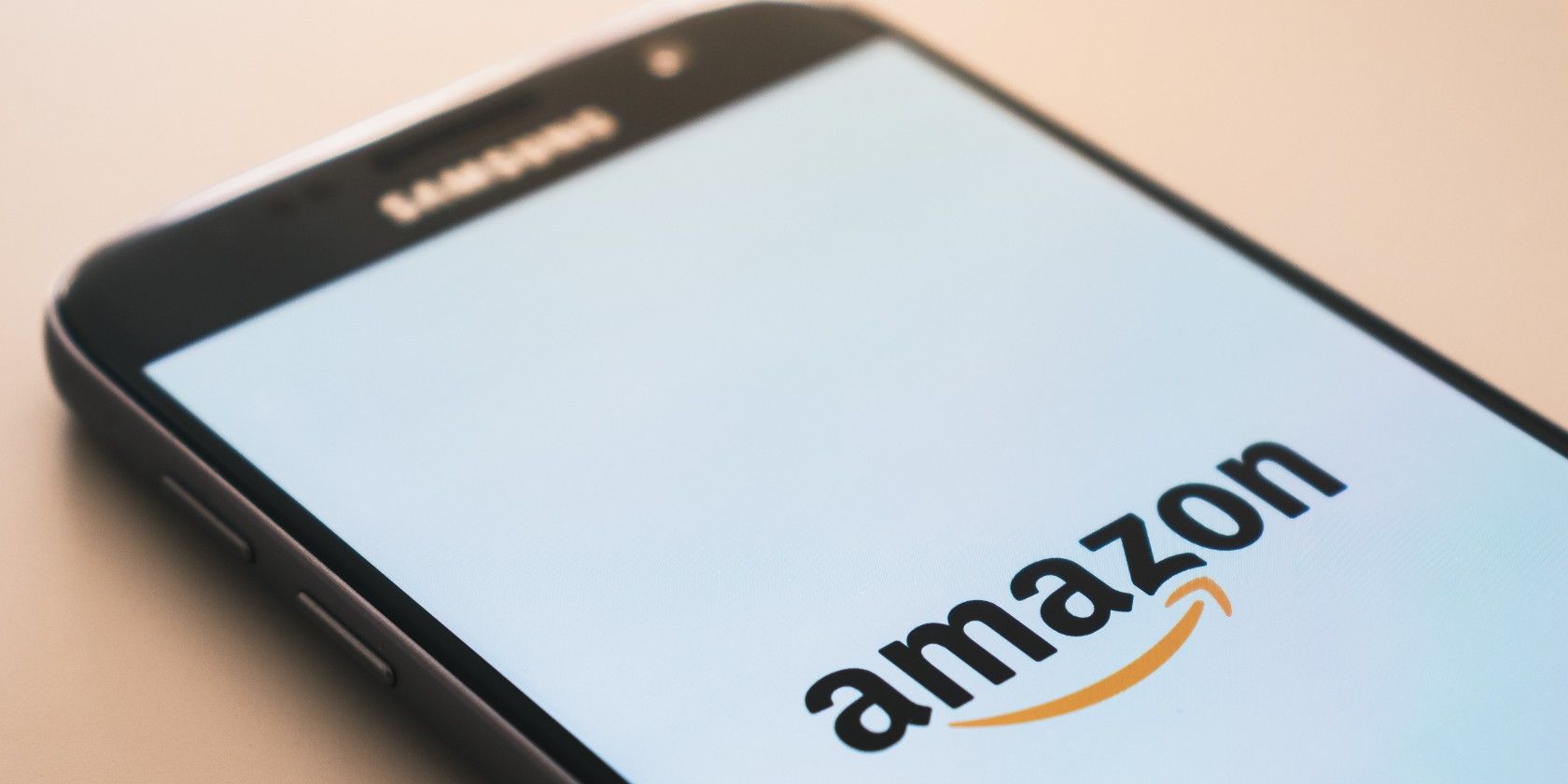 Amazon logo on smartphone