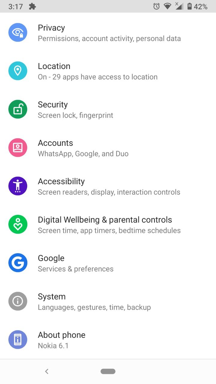 screenshot of system app- android 10