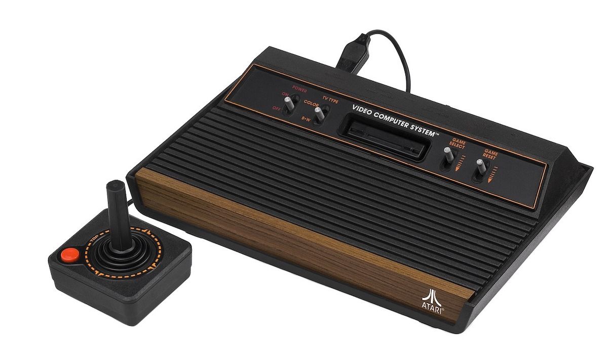 A photograph of the Atari 2600 games console