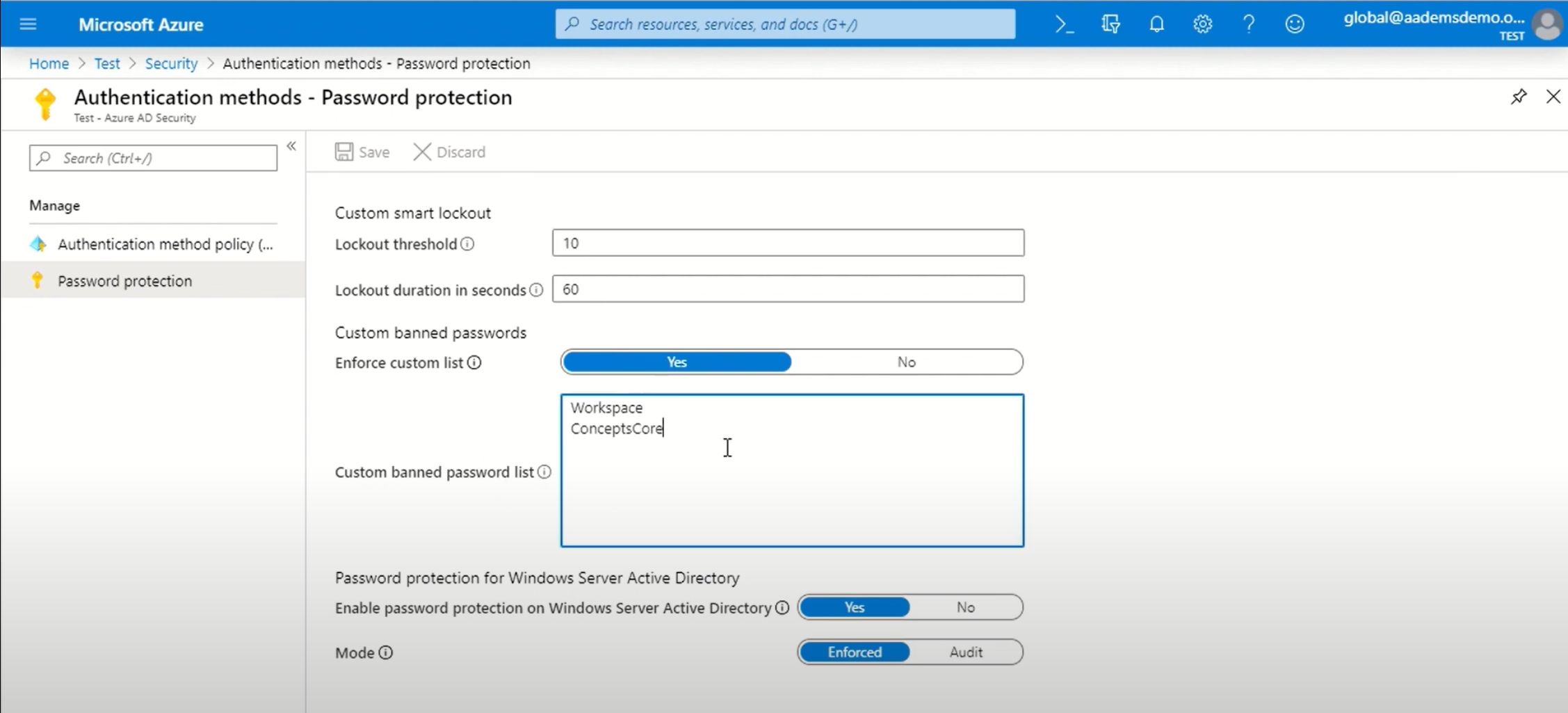 Setting up Smart Lock in Azure Active Directory