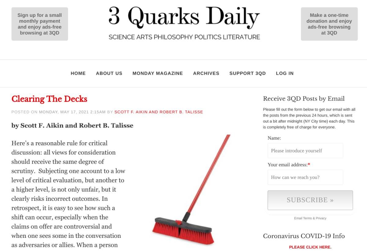 3 Quarks Daily is a hand-picked curation of the smartest articles on the internet every day