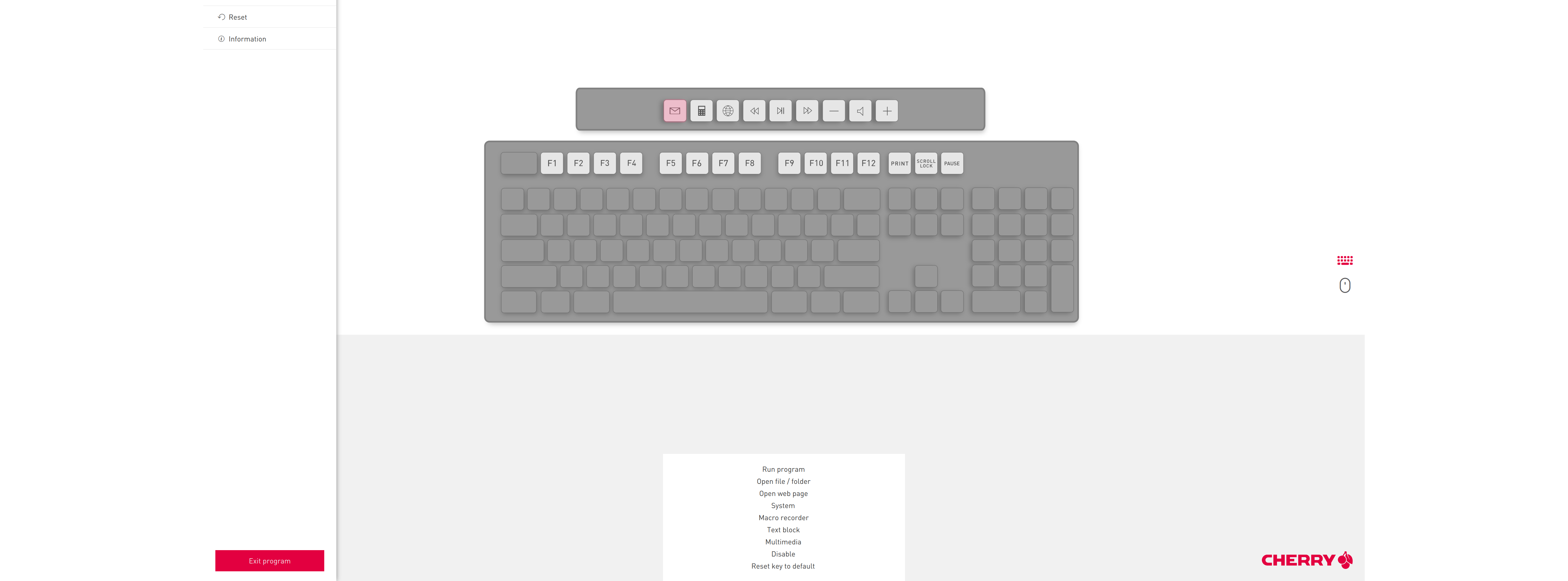 cherry stream desktop keys key customizer