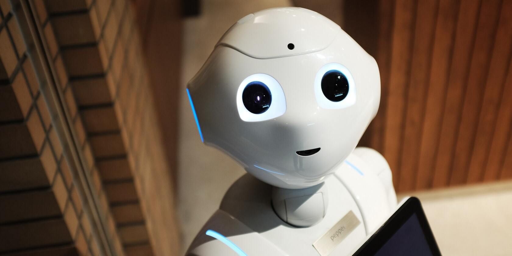 Smiling robot.