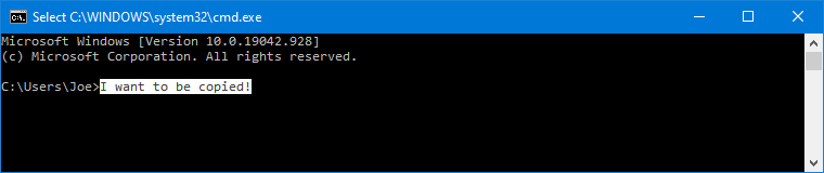 windows 7 copy command prompt text