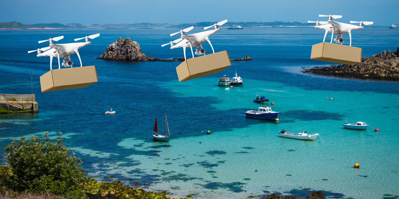 drone postage delivery service feature