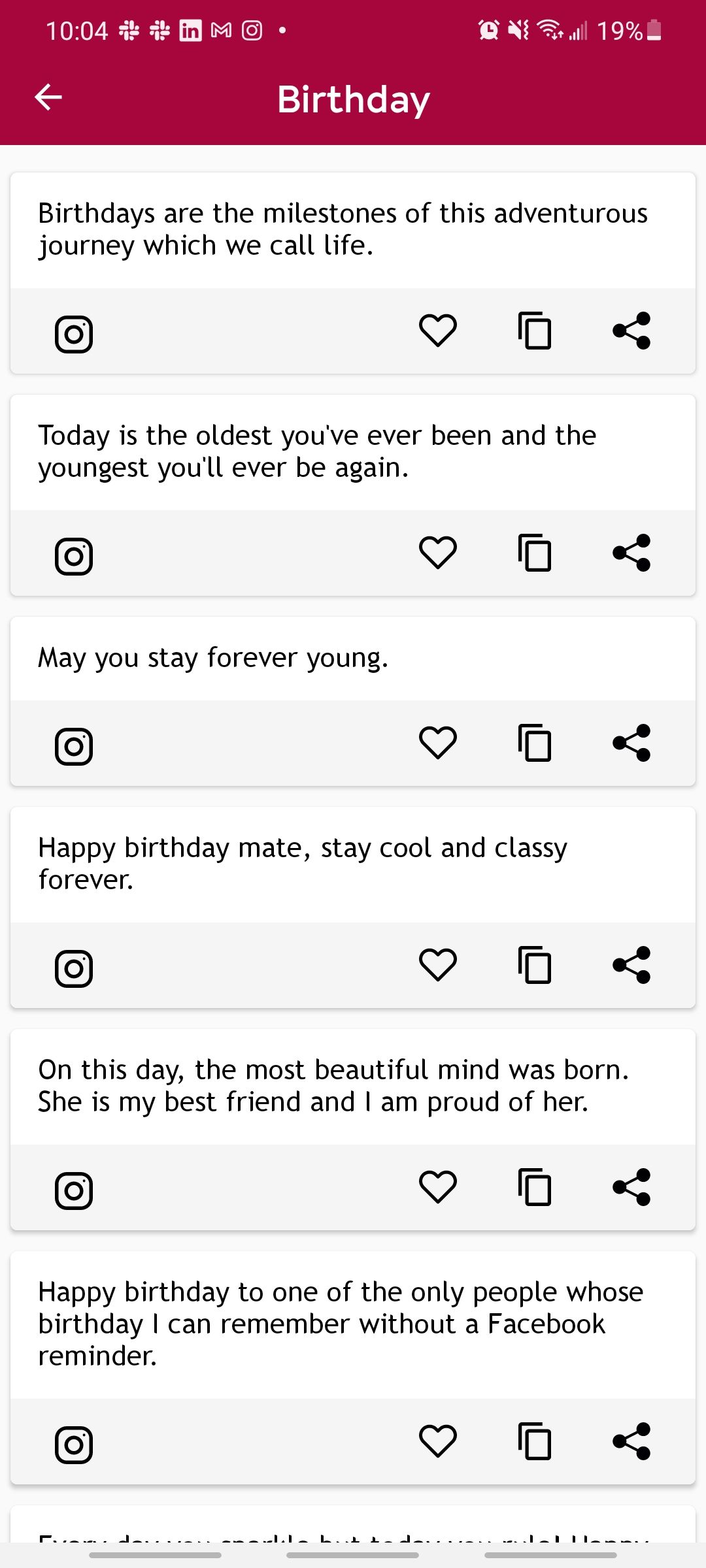 examples of birthday captions for instagram