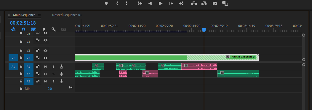 Verschachteln von Sequenzen in Adobe Premiere Pro - extending or retracting a nested sequence e1620569360896