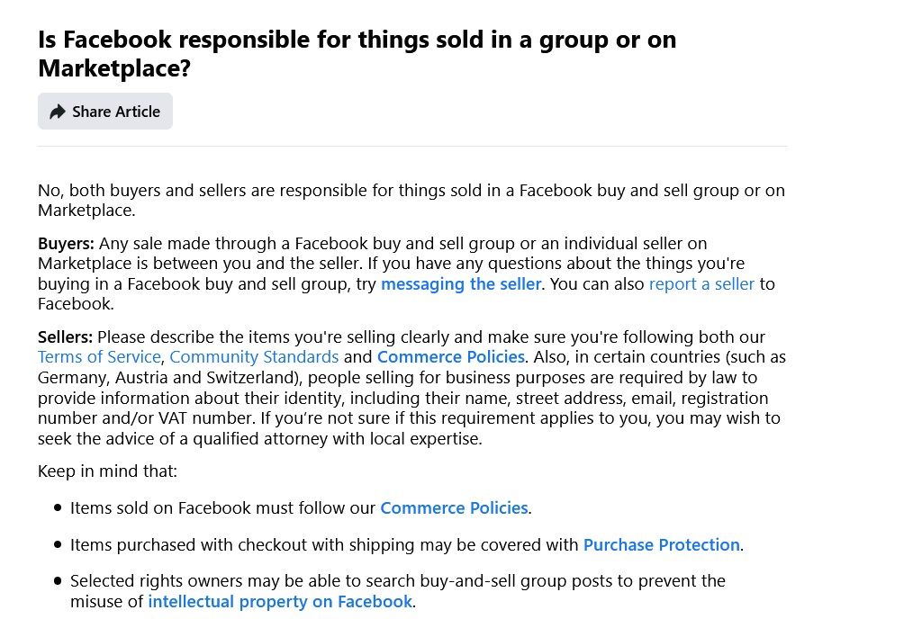 facebook responsible marketplace