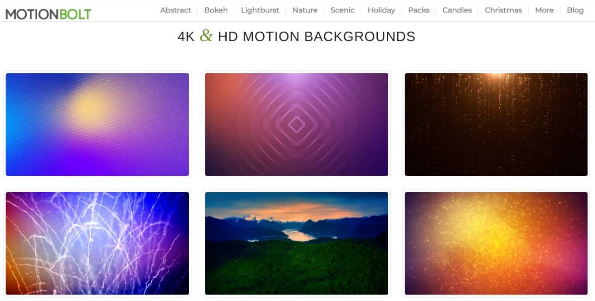 Motion Bolt offers HD motion backgrounds and visual graphics as royalty-free stock videos