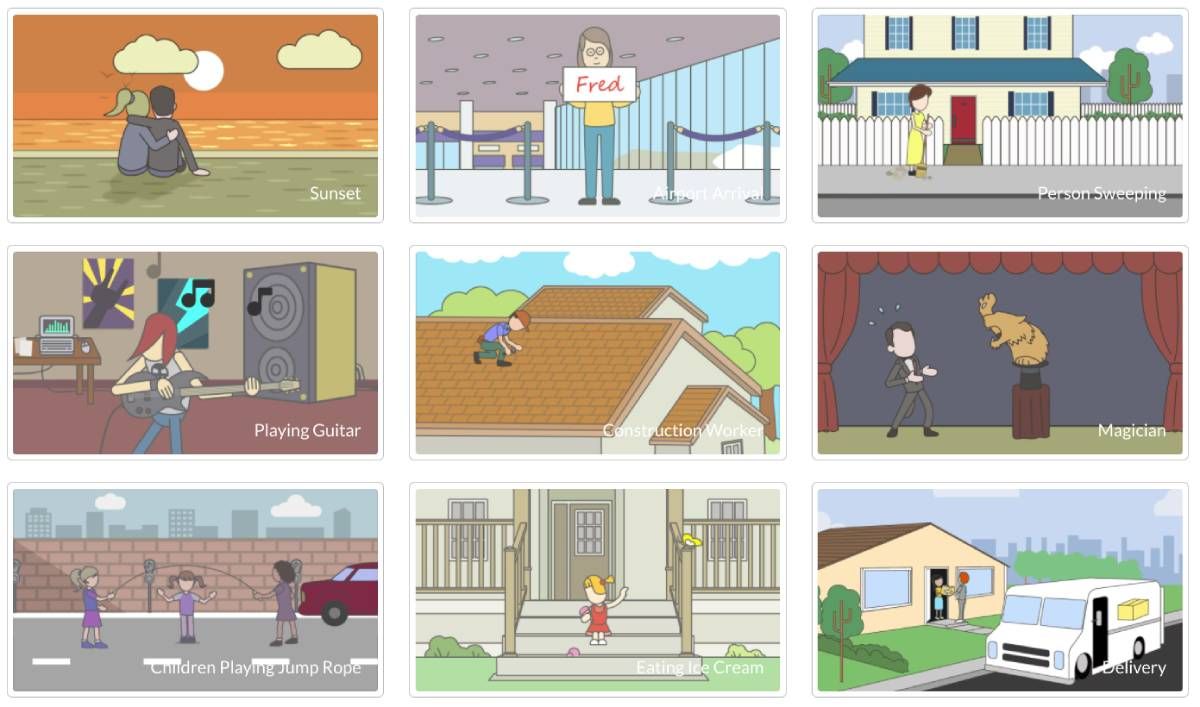 Vidlery offers free animated clips and cartoon stock footage for websites