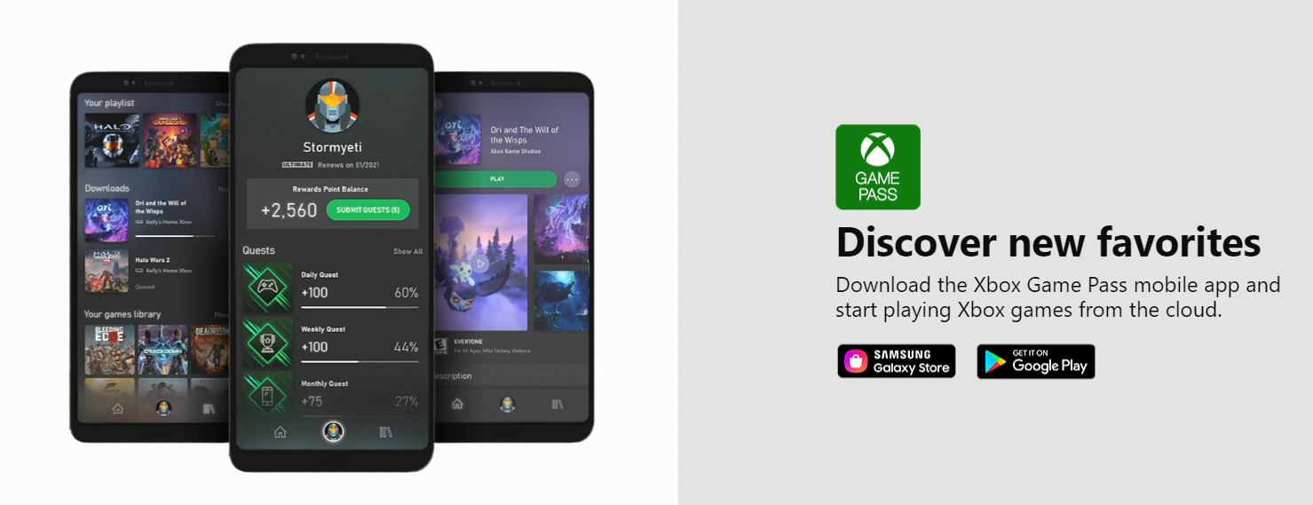 Xbox Game Pass on mobile