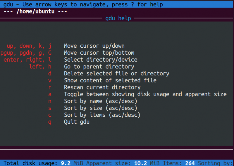 gdu operations e1620392074605 - Come analizzare l’utilizzo del disco con gdu in Linux