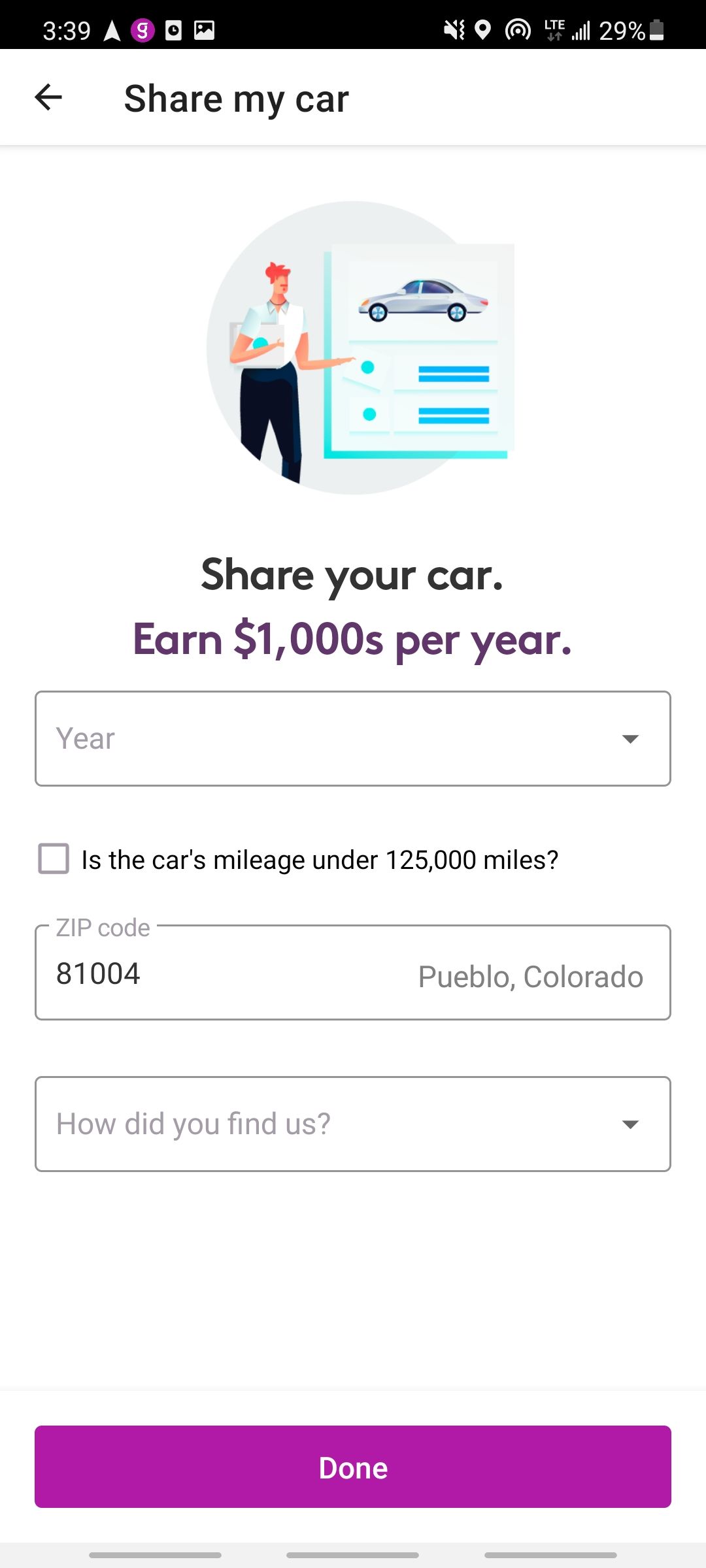 getaround app offer to share your car and earn money