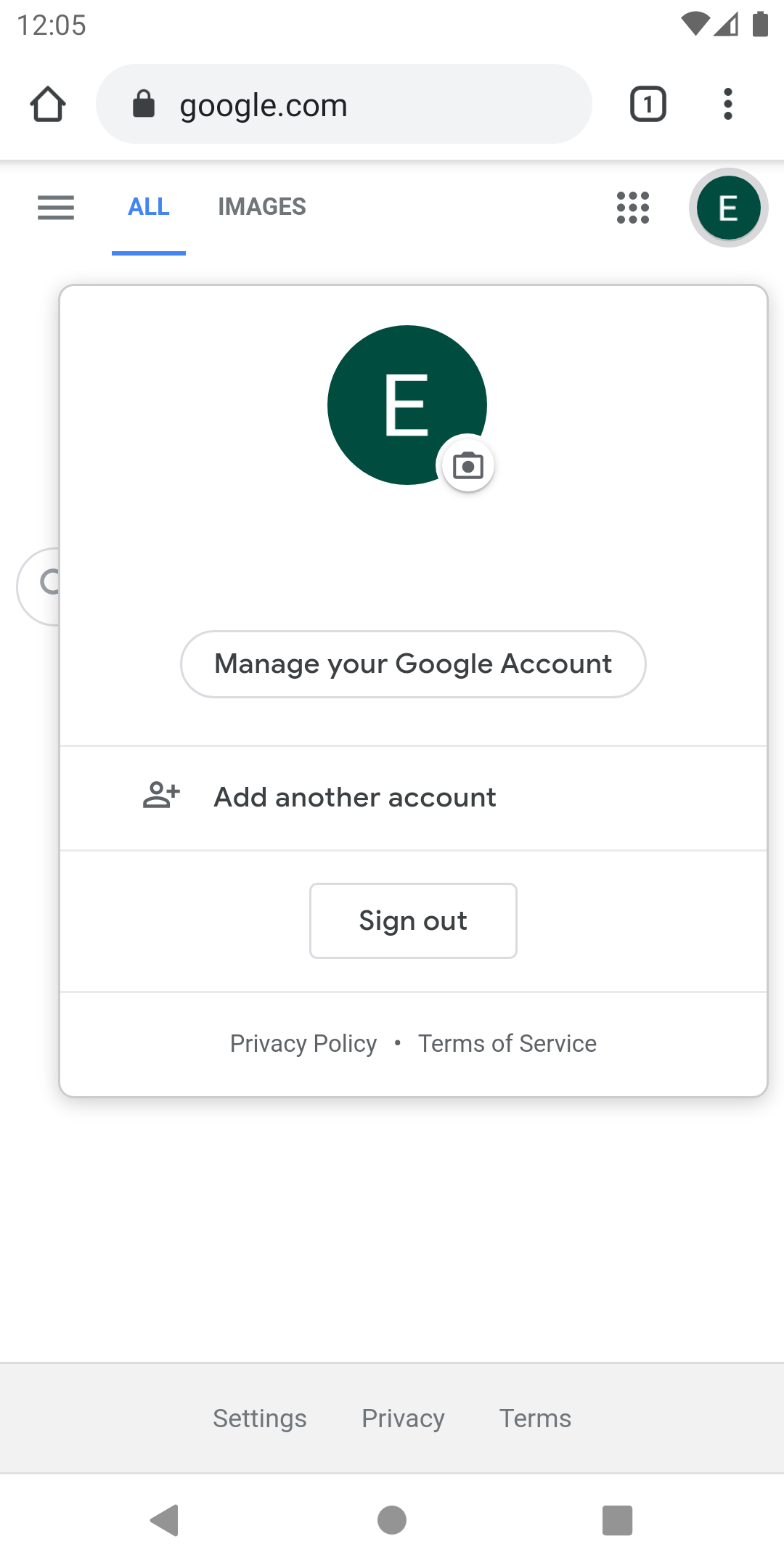 Google account sign out on mobile