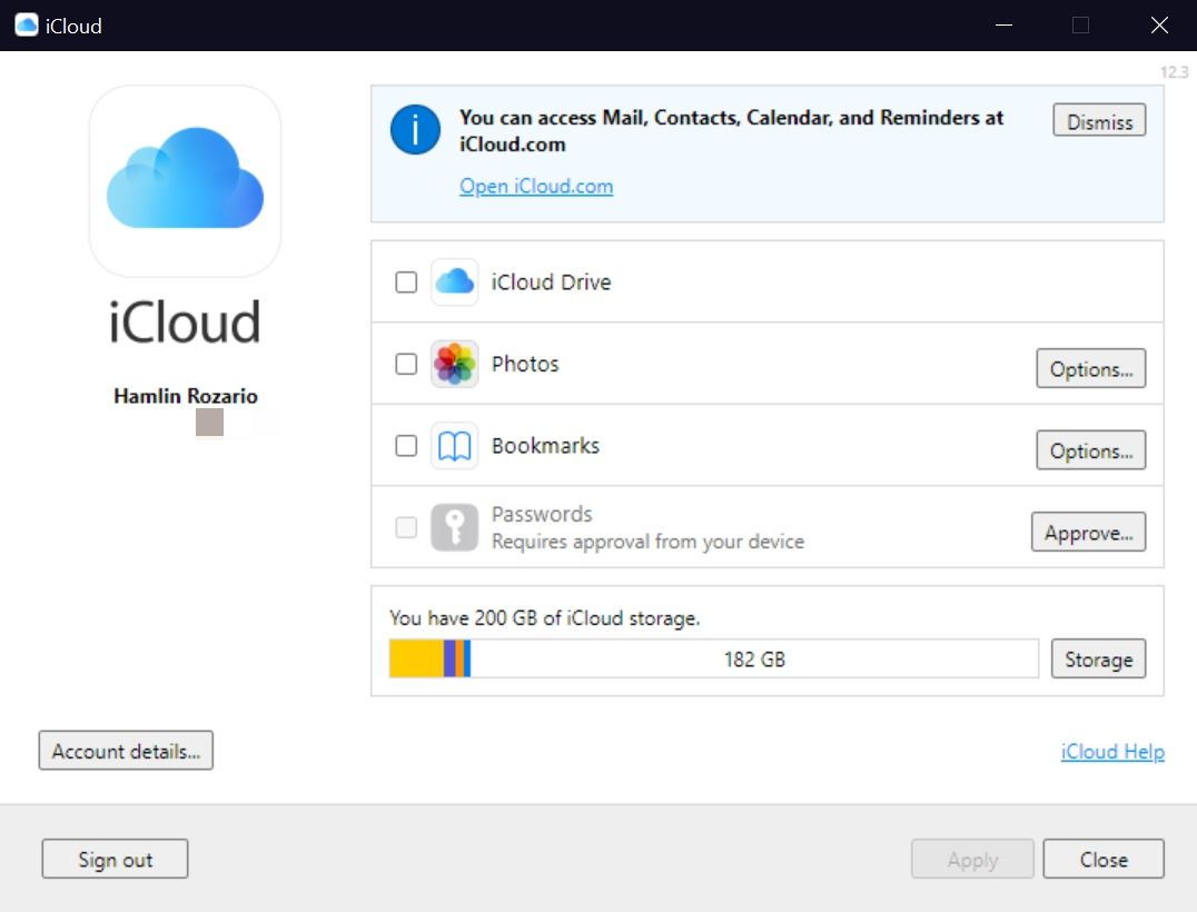 Approving device for iCloud Passwords