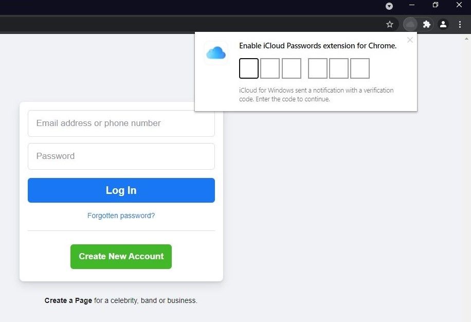 Enabling iCloud Passwords extension on Chrome