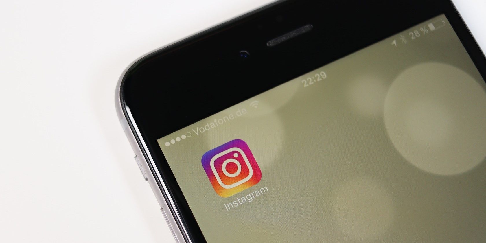Instagram app icon on a phone