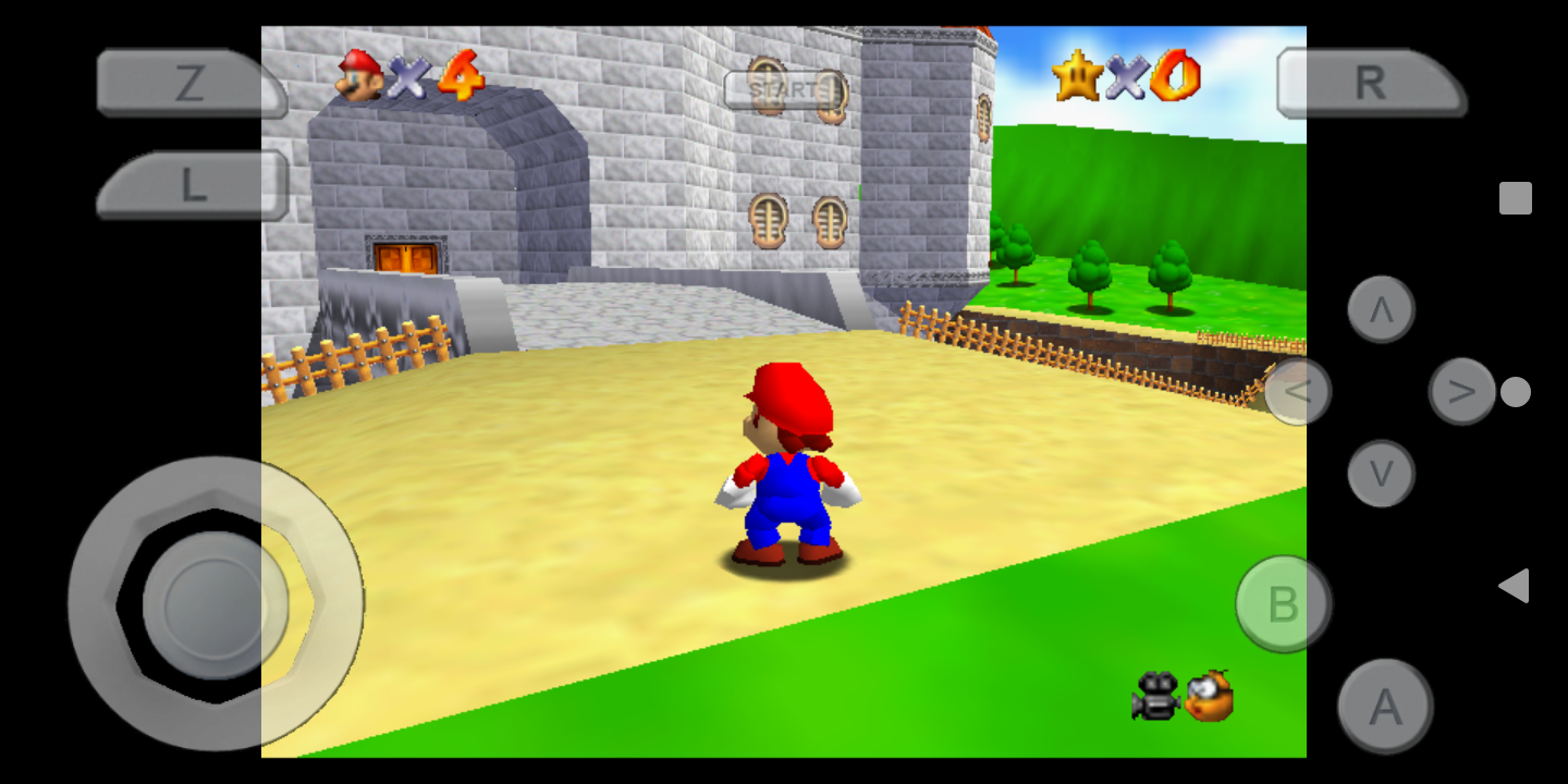 Super Mario 64 running on M64Plus