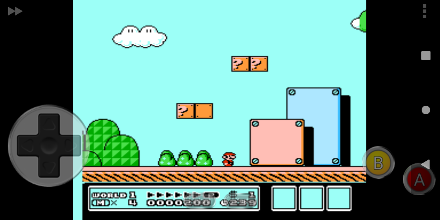 Super Mario Bros. 3 running on NES.emu