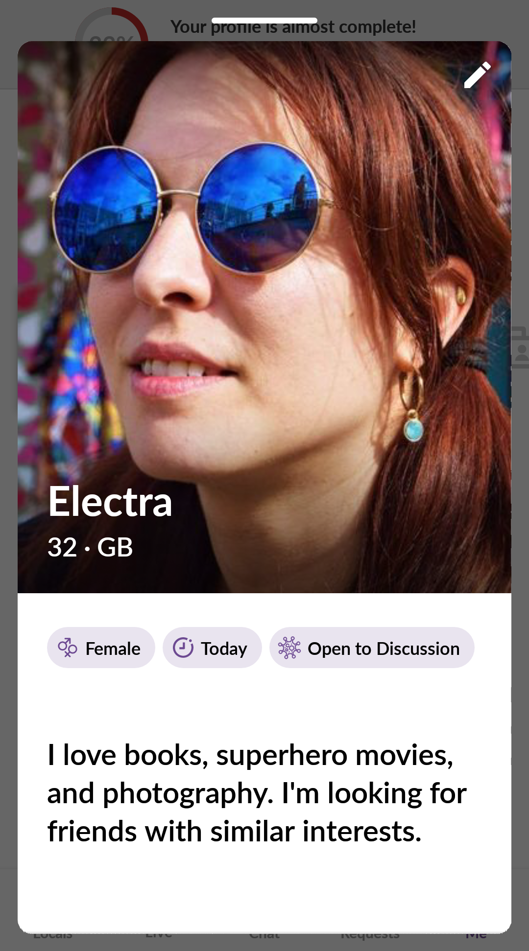 MeetMe App Profile Details