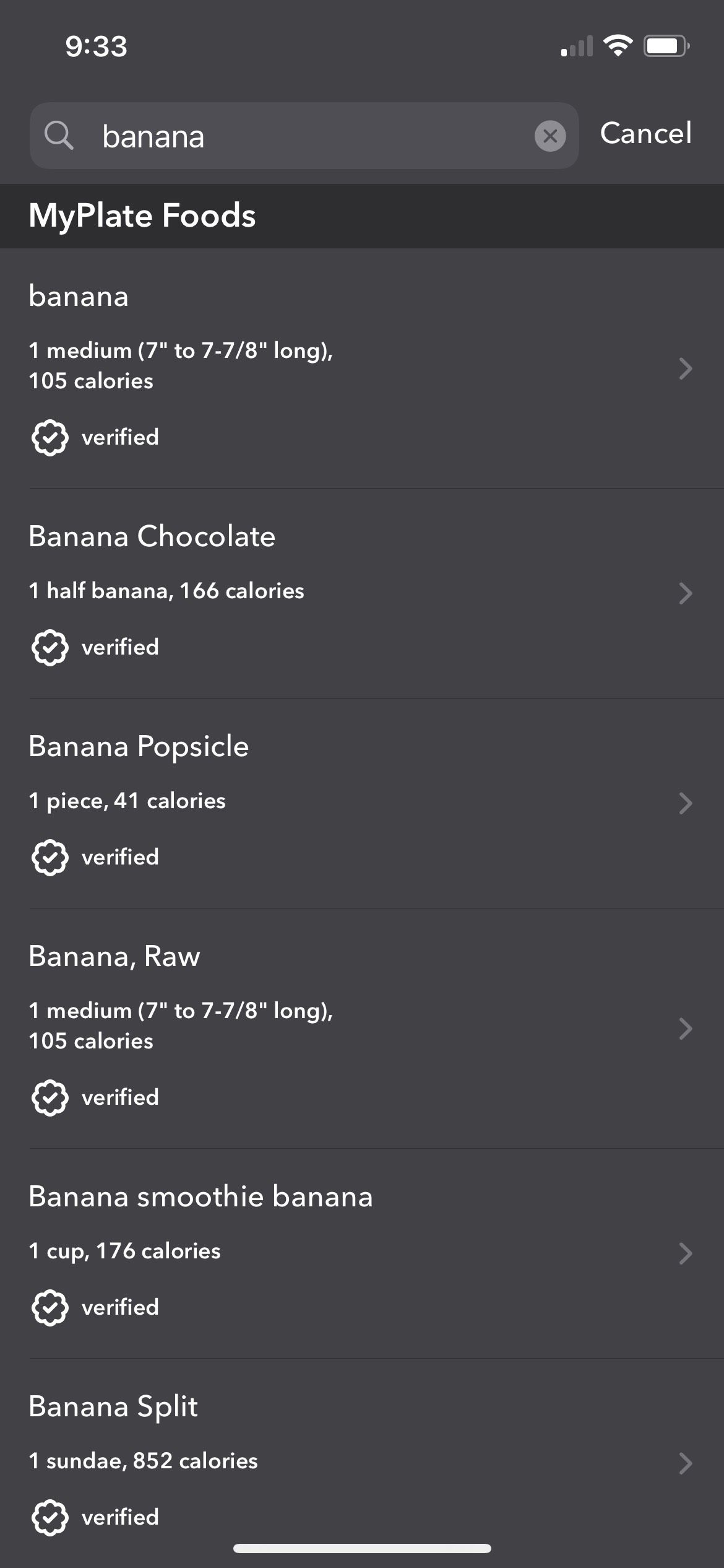 myplate banana options